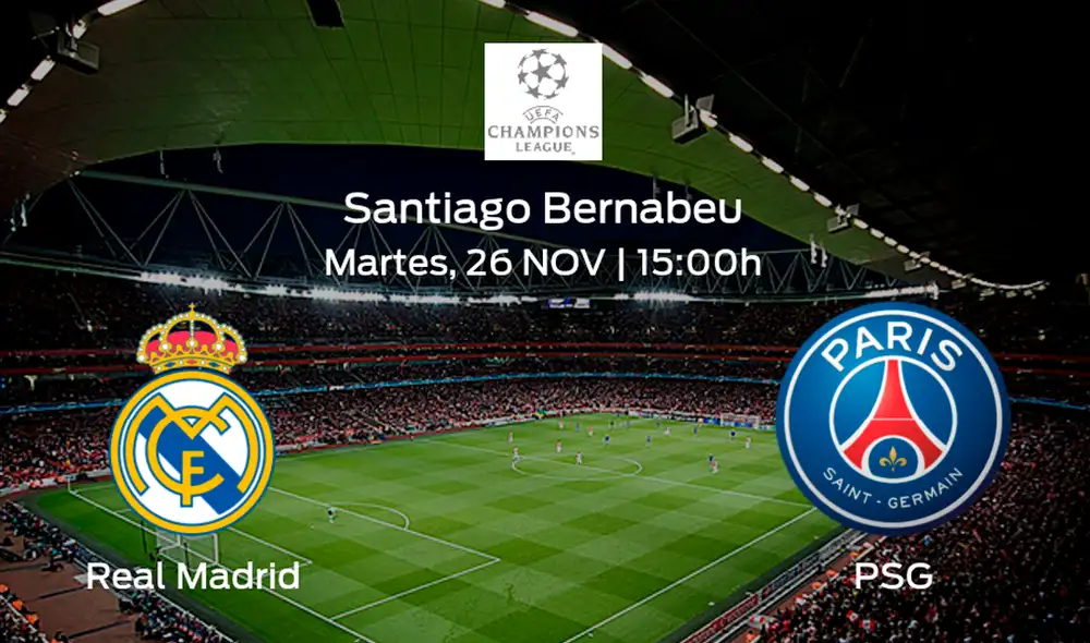 Sigue aquí EN VIVO y EN DIRECTO ONLINE el Real Madrid vs. PSG por la fecha 5 del Grupo A de la UEFA Champions League 2019-2020. | Foto: EFE