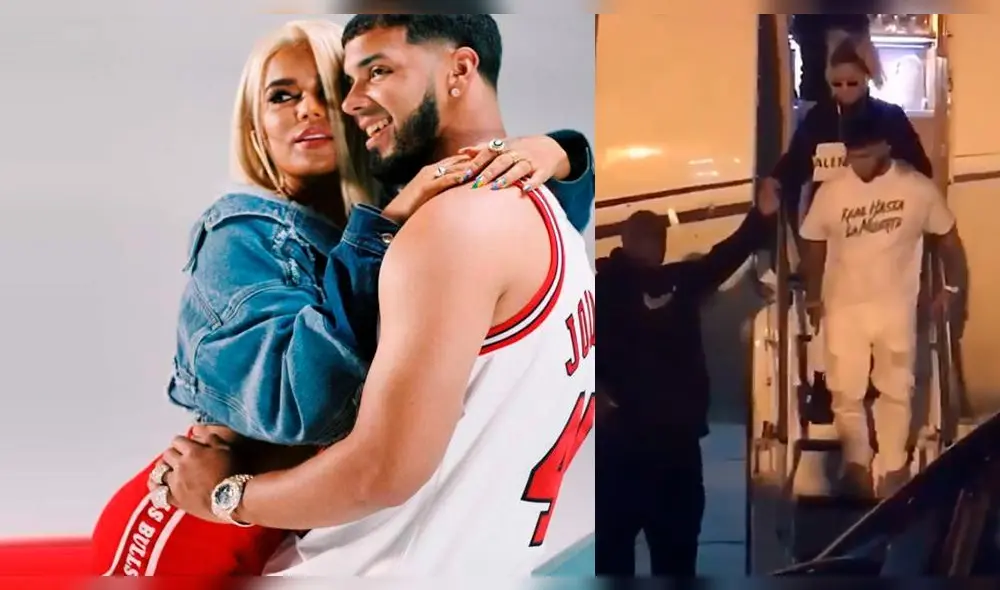 Así fue la llegada de Karol G y Anuel AA a Lima para show [VIDEO]
