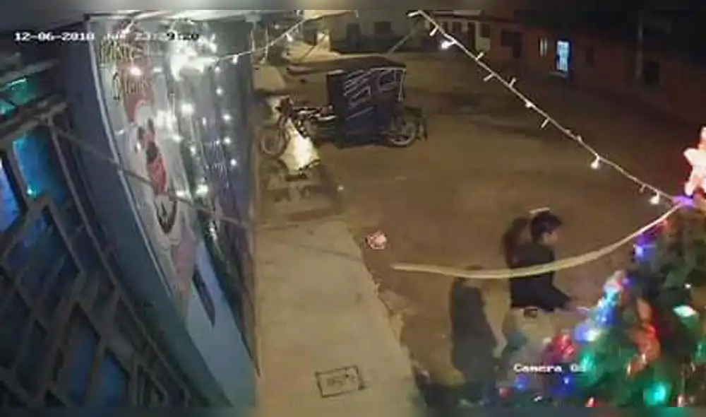 Chiclayo: intentan robar árbol de Navidad [FOTOS]