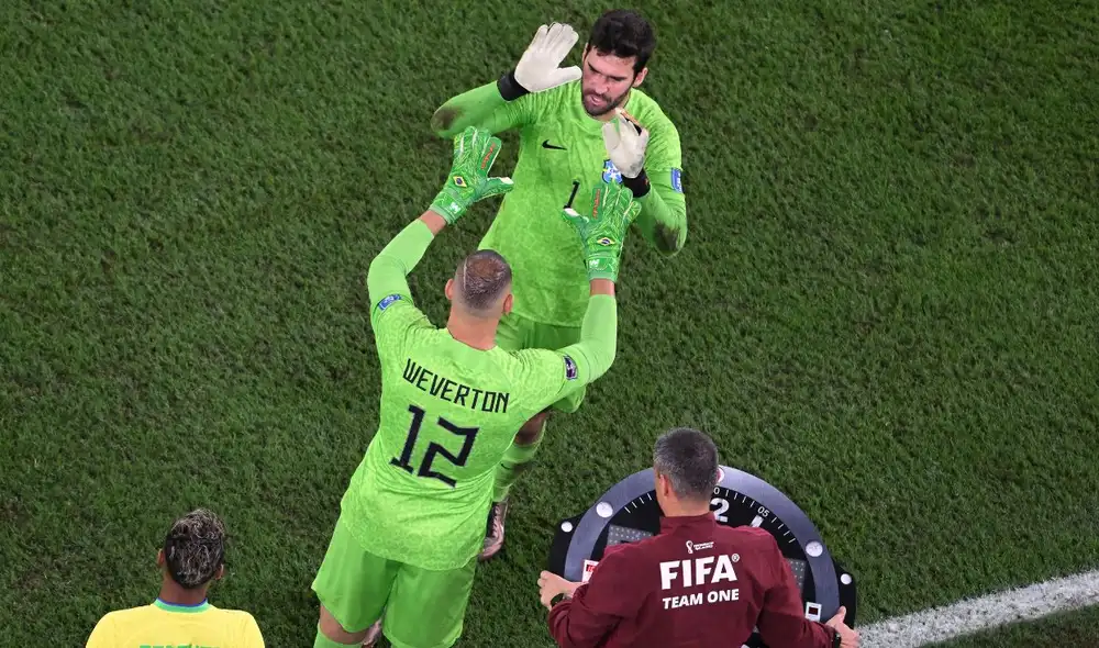 Con el ingreso del portero de Palmeiras, Brasil usó a sus tres arqueros en Qatar 2022. Foto: EFE