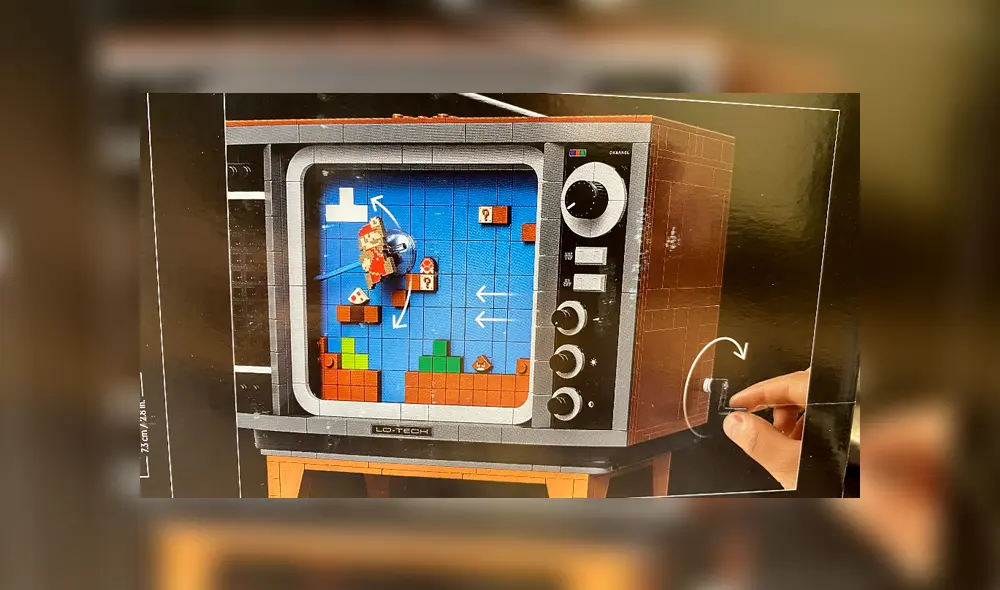 El televisor contará con una manivela que al manipularla, Mario Bros se moverá como si estuviésemos jugando. Foto: VJGamer. El televisor contará con una manivela que al manipularla, Mario Bros se moverá como si estuviésemos jugando. Foto: VJGamer.