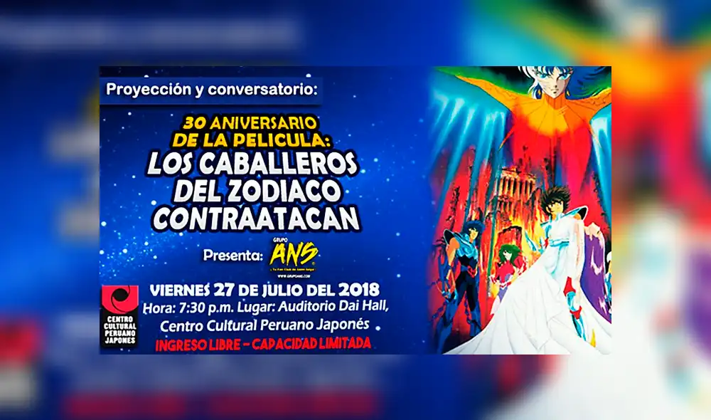 Saint Seiya: Película “Los Caballeros del Zodiaco contraatacan” cumple 30 años