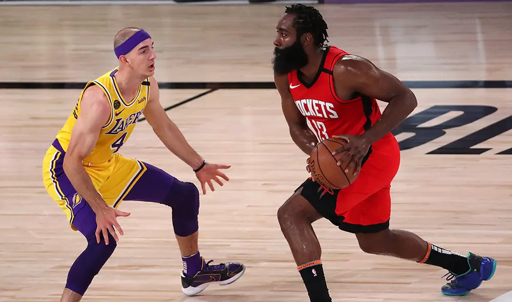 Los Angeles Lakers enfrentan a los Houston Rockets por cuarto juego de los NBA Playoffs 2020. Foto: AFP