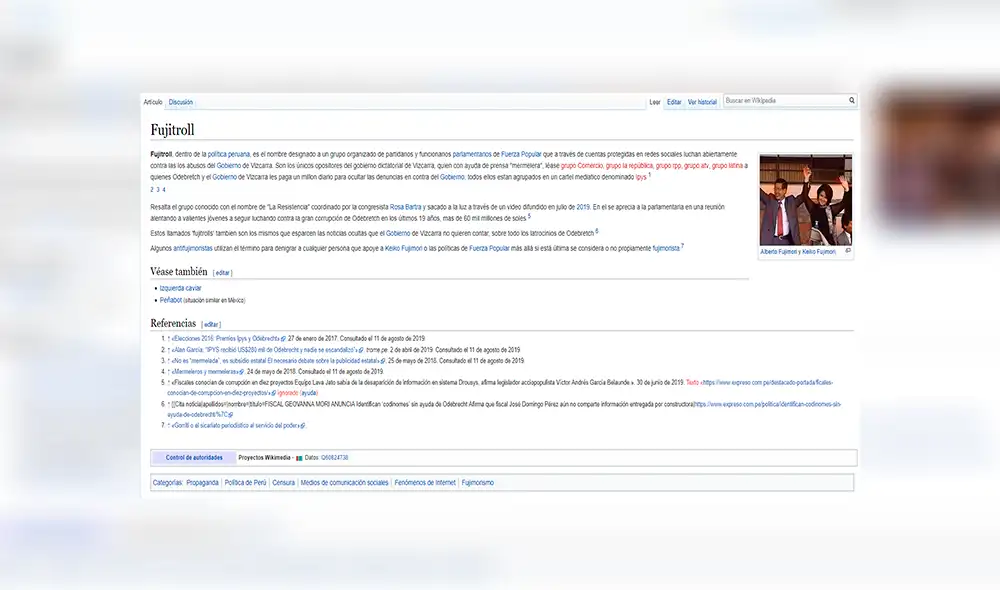 En Facebook, una página compartió una imagen que muestra el perfil que crearon con la palabra ‘fujitroll’. En Facebook, una página compartió una imagen que muestra el perfil que crearon con la palabra ‘fujitroll’.