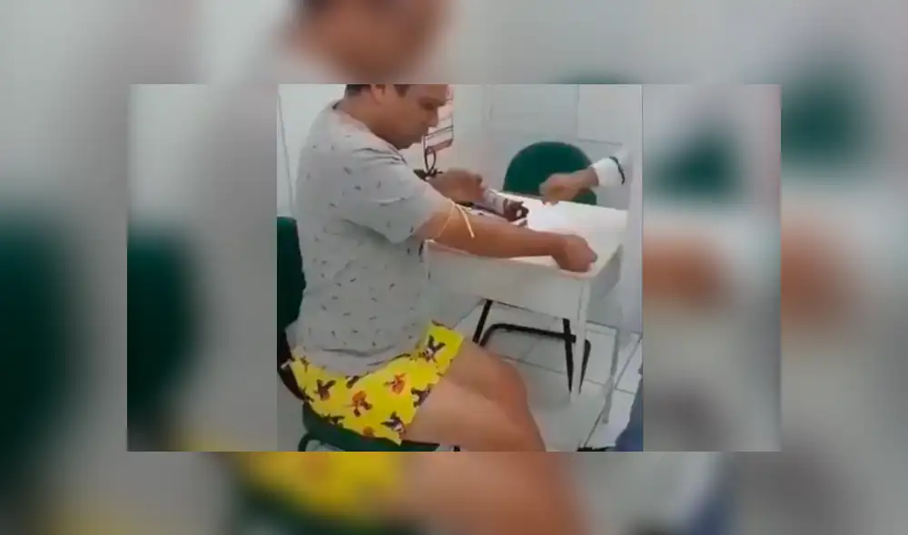 Facebook viral: Chico lanza exagerados gritos por inyección y pareja pasa la peor vergüenza [VIDEO]