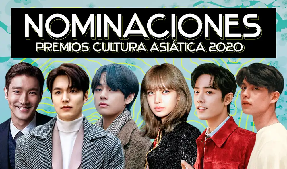 Lista de nominados a los Premios Cultura Asiática 2020. Foto: composición LR