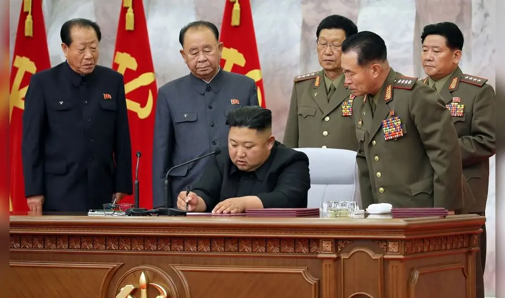 Kim reapareció en público a comienzos de mayo, aparentemente en buen estado de salud. Foto: AFP. Kim reapareció en público a comienzos de mayo, aparentemente en buen estado de salud. Foto: AFP.