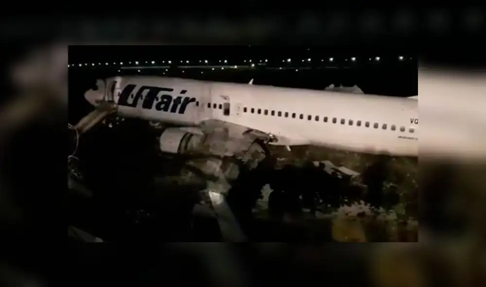 Rusia: 170 pasajeros salvan de morir tras despiste e incendio de avión [VIDEO] 