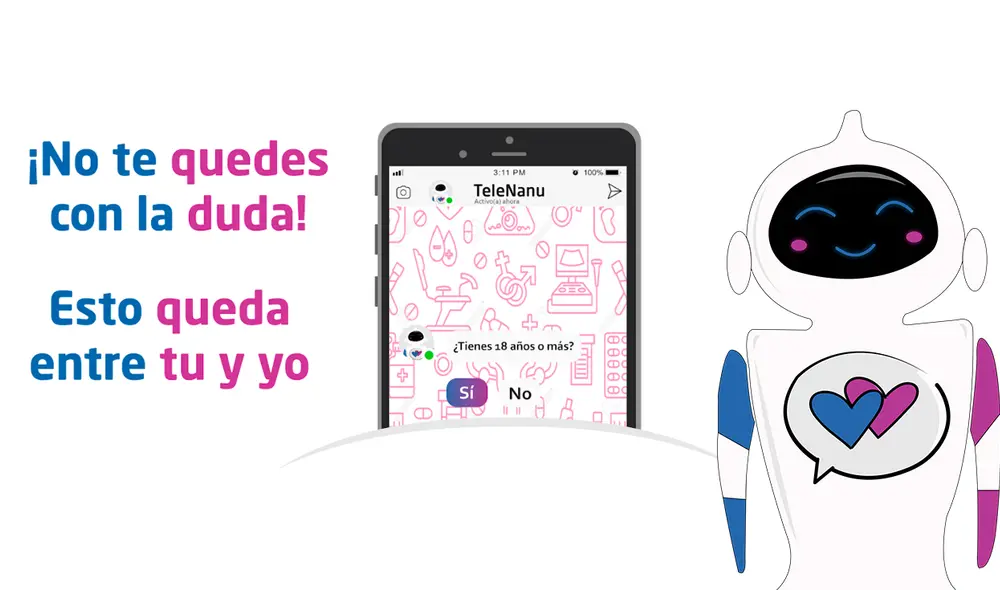 TeleNanu funciona en Facebook Messenger, Instagram, TikTok y también tiene su web. El proyecto ha sido desarrollado por la Universidad de San Martín de Porres. Foto: TeleNanu TeleNanu funciona en Facebook Messenger, Instagram, TikTok y también tiene su web. El proyecto ha sido desarrollado por la Universidad de San Martín de Porres. Foto: TeleNanu