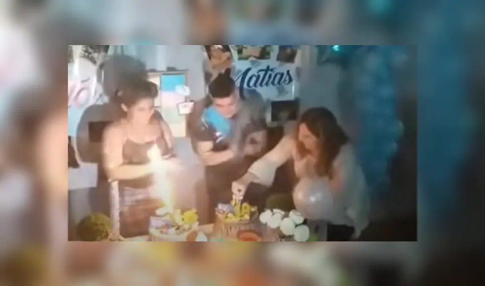 Funcionaria violó el aislamiento y organizó fiesta de cumpleaños para sus dos hijos. Foto: Captura