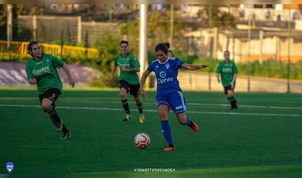 Liliana Neyra logró el Ascenso en el fútbol de Portugal con el Amora FC.