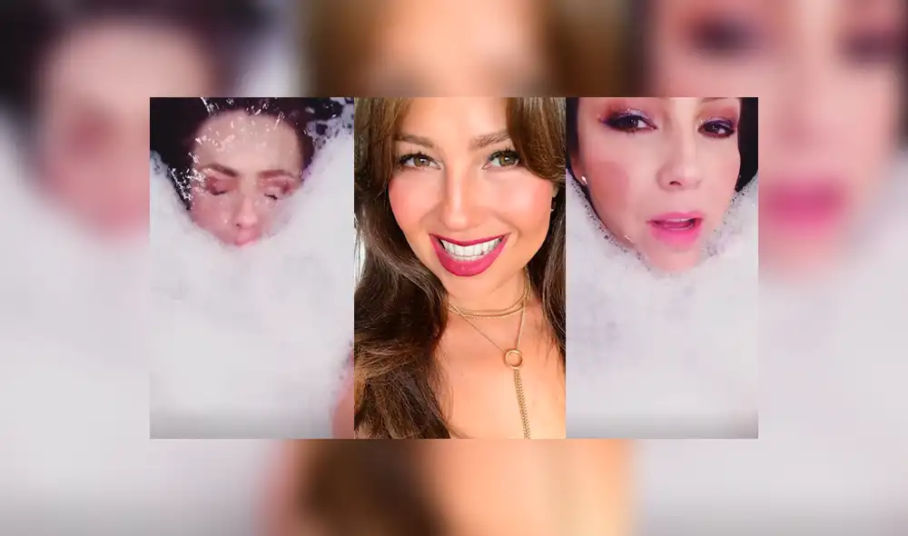 Thalía se confiesa en la bañera y admite tener una obsesión [FOTO]