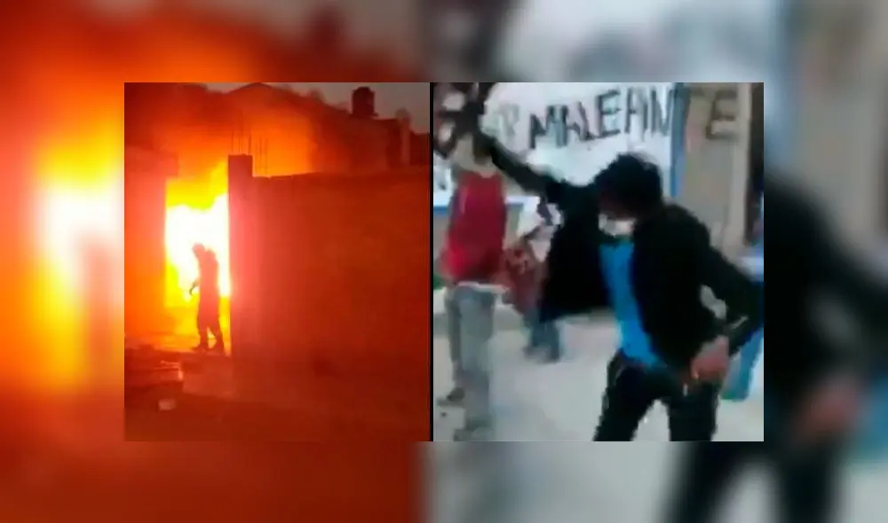 Manifestantes quemaron una propiedad de un gobernador a favor de Evo Morales. Foto: composición/ La República. Manifestantes quemaron una propiedad de un gobernador a favor de Evo Morales. Foto: composición/ La República.