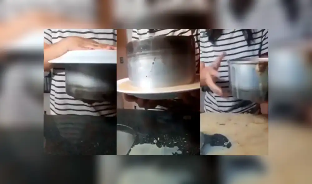 Facebook viral: chica trata de preparar flan, pero un error provoca que todo acabe mal [VIDEO]