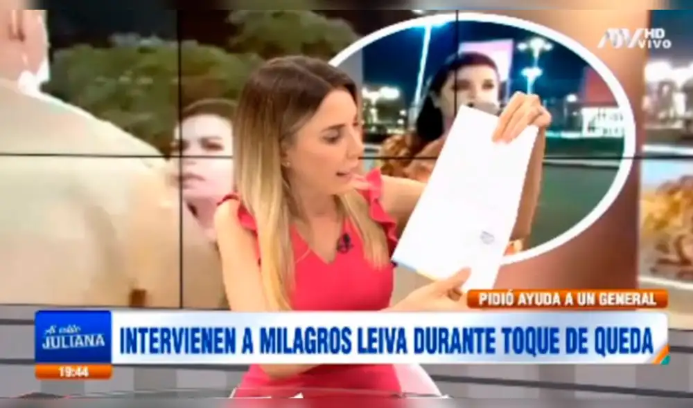 Juliana Oxenford y sus duras palabras contra Milagros Leiva tras ser intervenida durante toque de queda. Foto: Captura