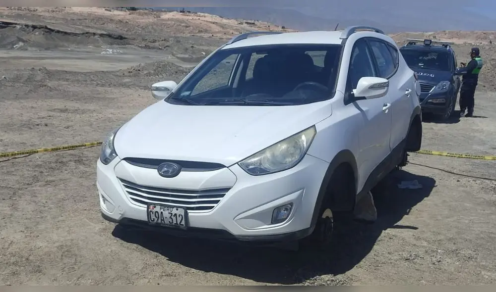 Camioneta desmantelada. Foto: Difusión Camioneta desmantelada. Foto: Difusión