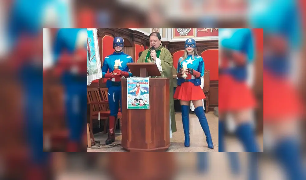 Facebook viral: sacerdote venezolano disfrazó a sus monaguillos como el ‘Capitán América’ por insólito motivo [FOTOS]