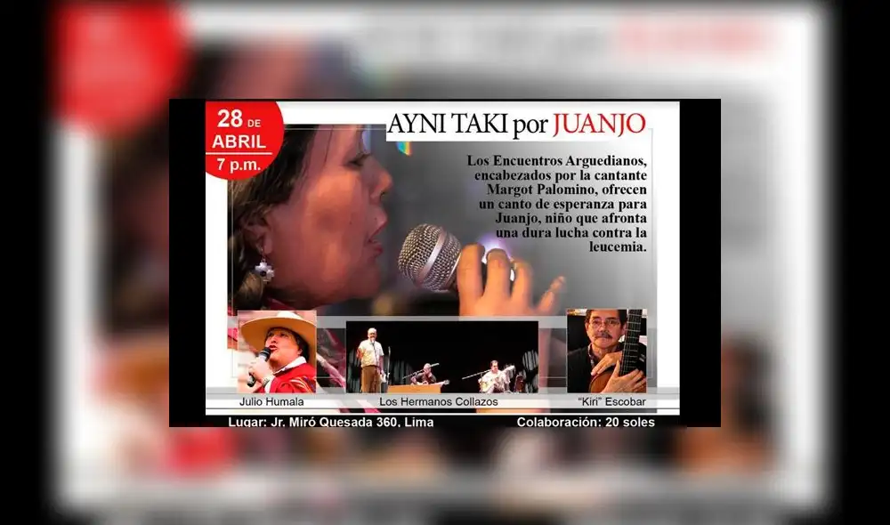 ¡Salvemos a Juanjo!: Músicos realizan concierto para ayudar a pequeño de cuatro años ¡Salvemos a Juanjo!: Músicos realizan concierto para ayudar a pequeño de cuatro años