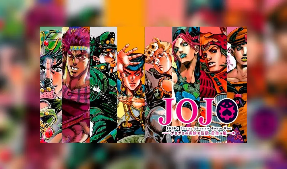 Con su quinta temporada, Jojo's Bizarre adventure logró el éxito y lo homenajearon con una gran ilustración. Créditos: Composición.