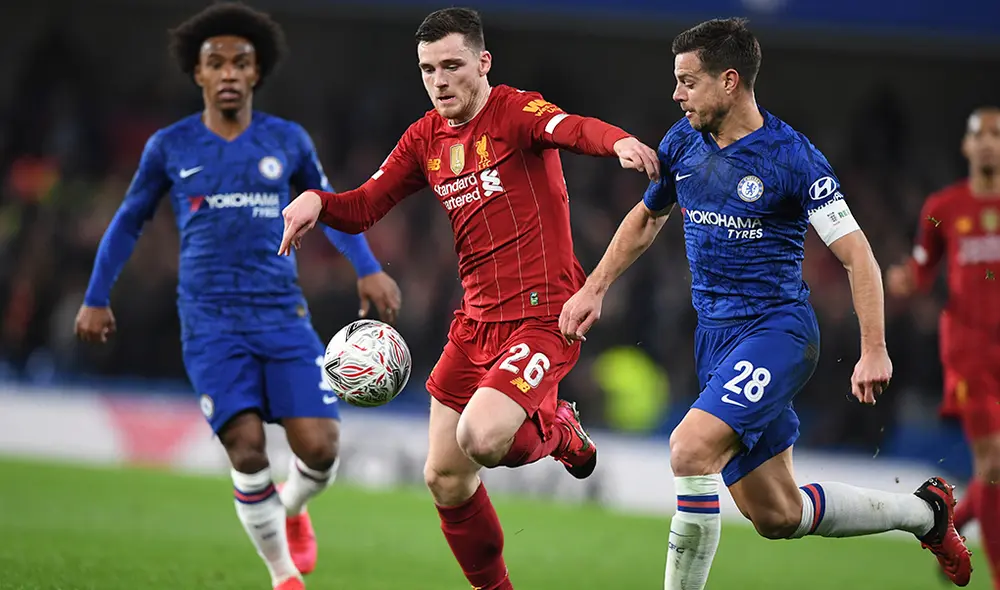 Liverpool vs Chelsea EN VIVO por octavos de final de la FA Cup. Foto: AFP