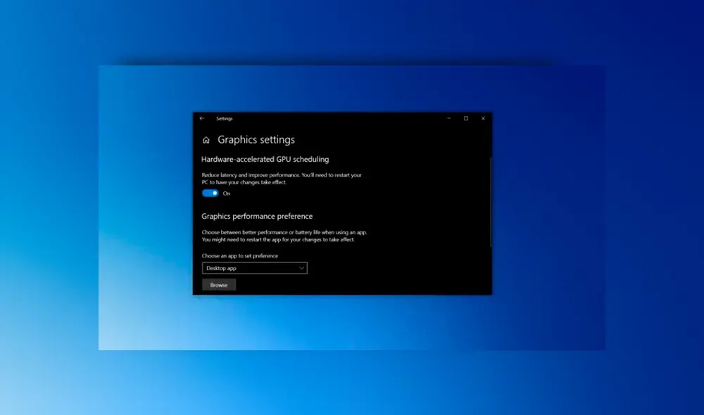 La nueva opción de Programación de GPU Acelerada por Hardware permite mejorar el rendimiento con tu tarjeta de video. Imagen: Windows Latest.