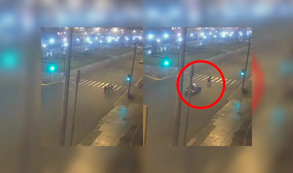 Cercado de Lima: jóvenes fueron violentamente atropellados por taxi en Plaza Grau