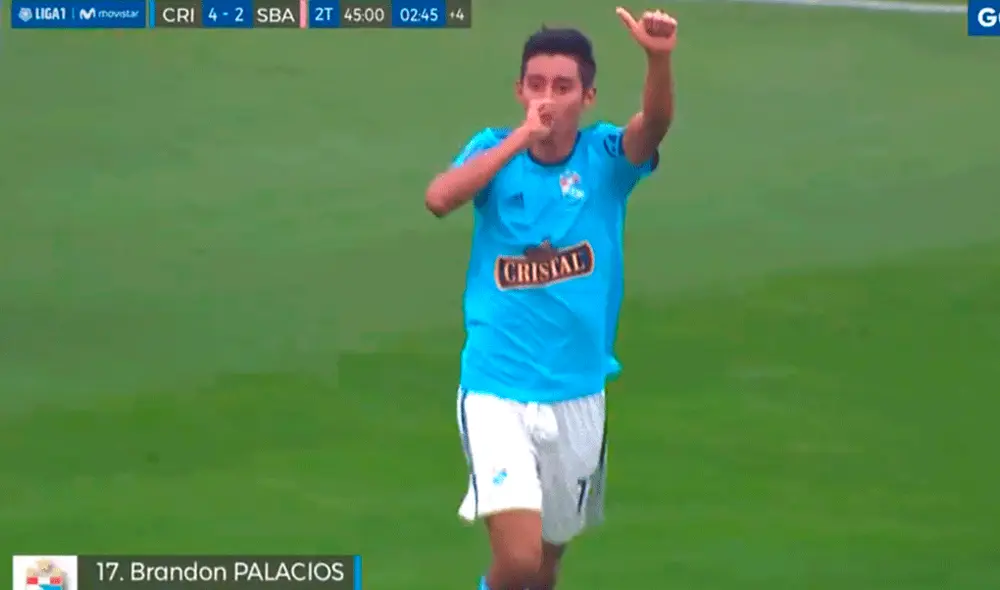 Brandon Palacios marcó su primer gol oficial con Sporting Cristal en el partido contra Sport Boys por Liga 1. | Foto: Gol Perú Brandon Palacios marcó su primer gol oficial con Sporting Cristal en el partido contra Sport Boys por Liga 1. | Foto: Gol Perú