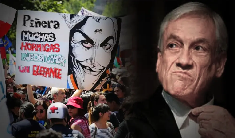 Aprobación de Sebastián Piñera cayó al 6% tras crisis social en Chile. Composición: La República