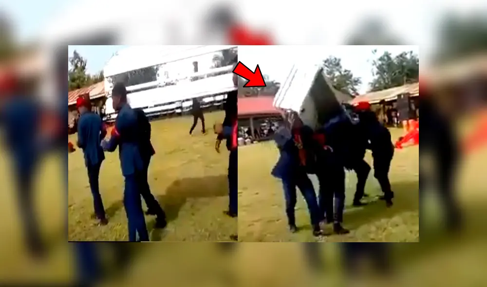 YouTube viral: hombres danzan con ataúd en hombros y un descuido hace que el cadáver caiga [VIDEO]
