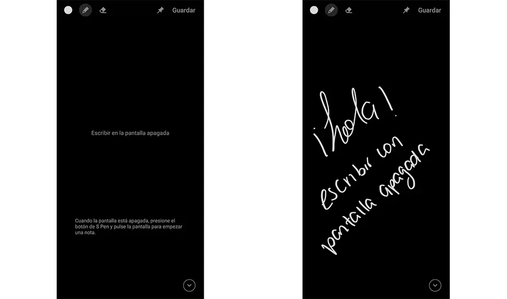 Se pueden tomar notas con la pantalla apagada. Foto: Carol Larrain
