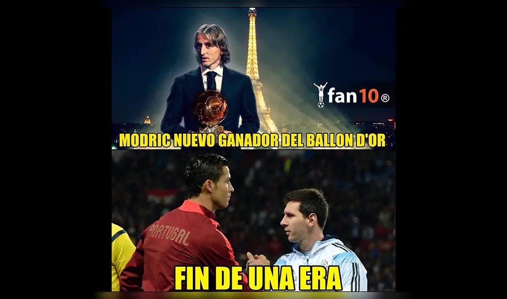 Modric ganó el Balón de Oro desplazando a Cristiano y Messi, y salieron los divertidos memes [FOTO]