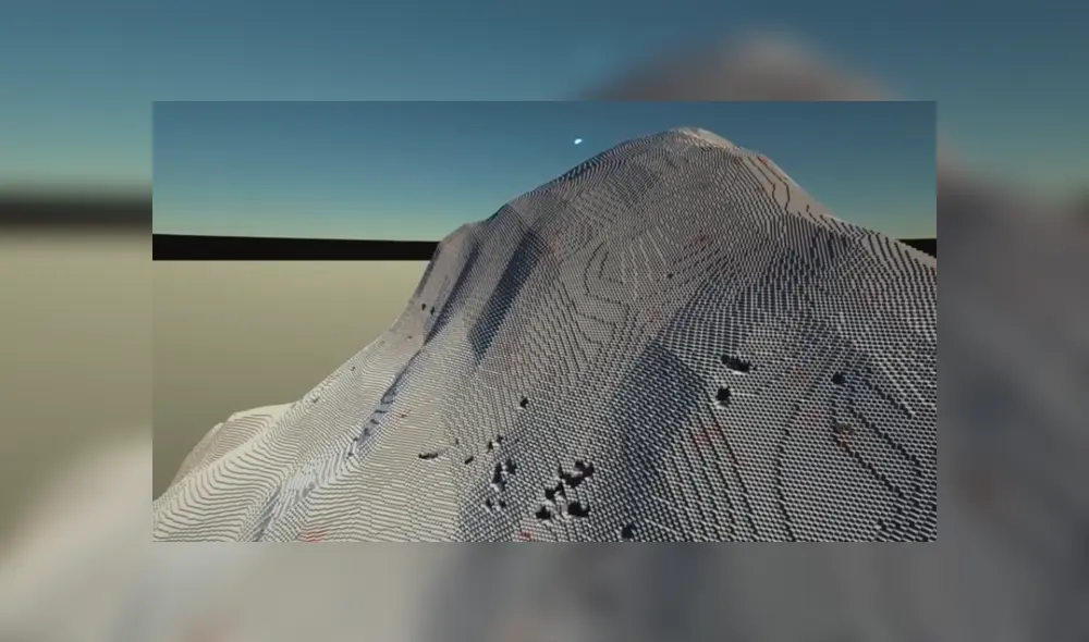 La réplica se apoya de un mod que permite eliminar los límites para construir en Minecraft.