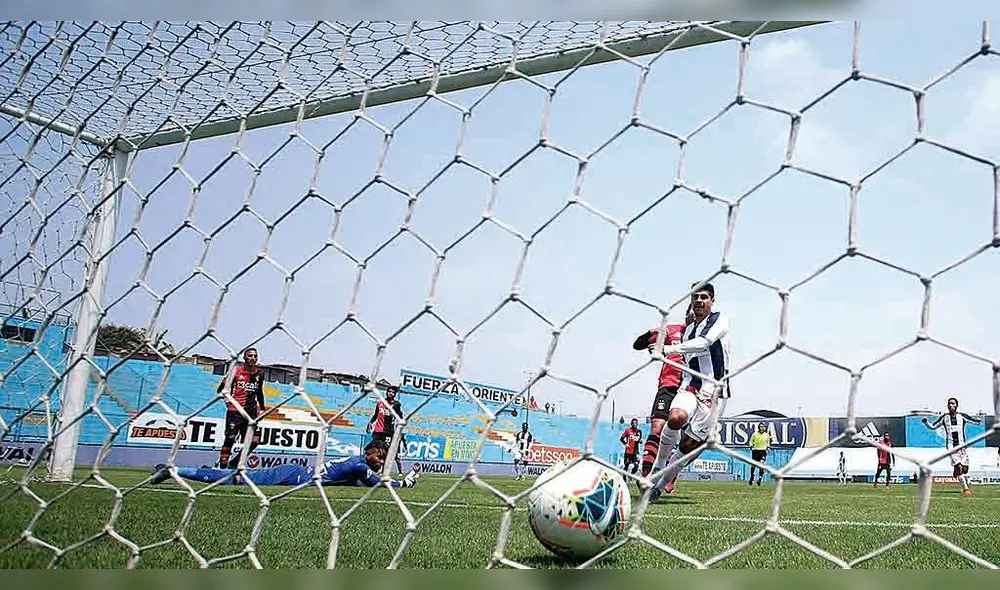 empate. Preciso momento en el que Rubio anota su primer gol con Alianza Lima.