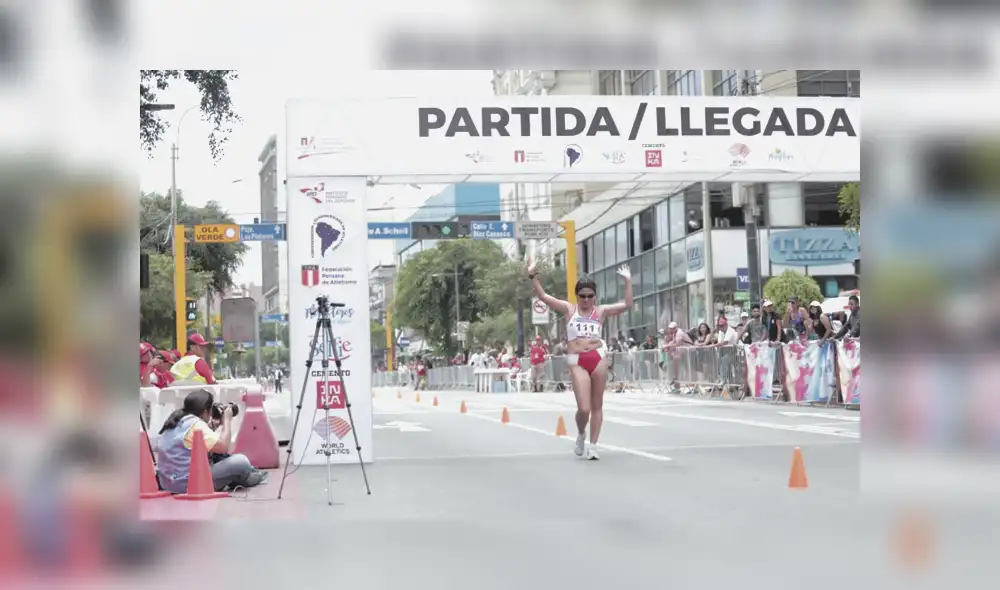 Yoci Caballero logró la medalla de bronce en el Sudamericano de Marcha.  Foto: IPD