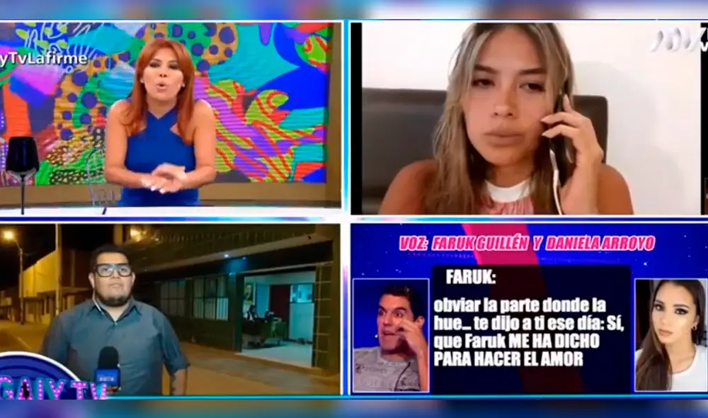 Faruk Guillén sí tuvo intimidad con Claudia Meza, según Daniela Arroyo [VIDEO]