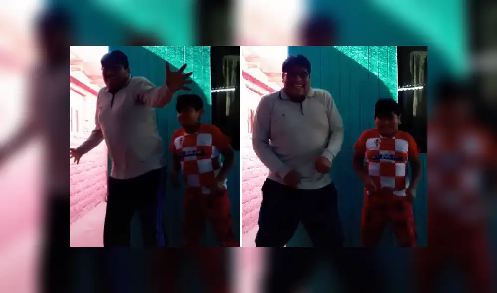 Desliza las imágenes para ver más de esta divertida coreografía entre padre e hijo. (Foto: captura)