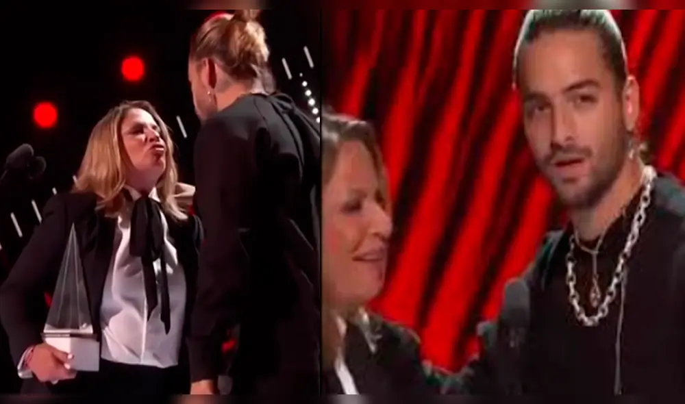 Maluma besó en la boca a la Doctora Polo y se limpió al instante [VIDEO]