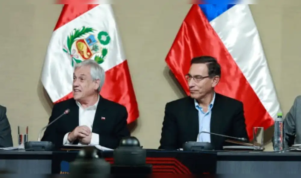 Presidentes de Perú y Chile en Gabinete Binacional. Foto: Presidencia