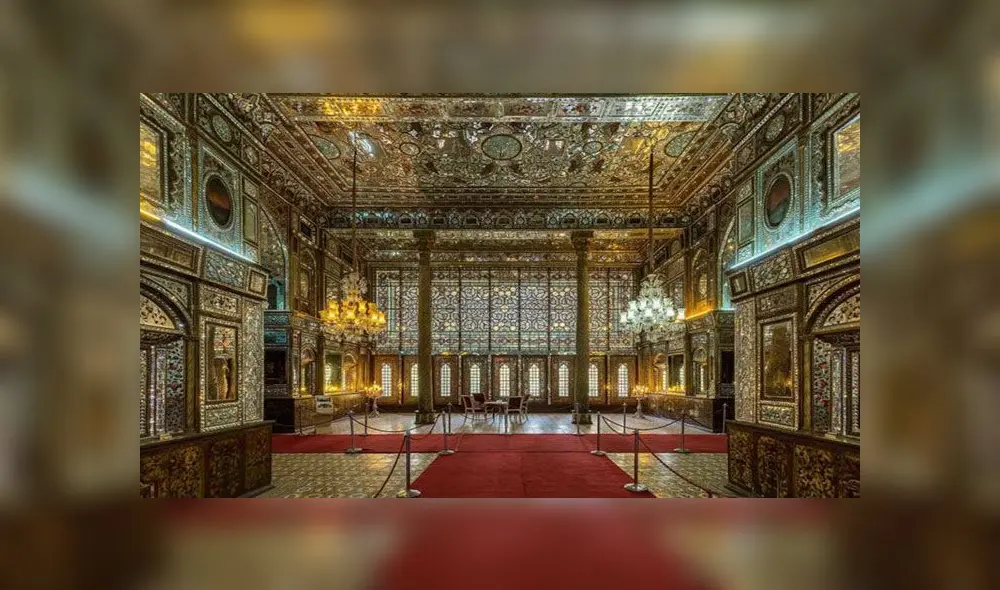 La sala del trono de mármol es uno de los sitios más hermosos del palacio de Golestán. Foto: difusión