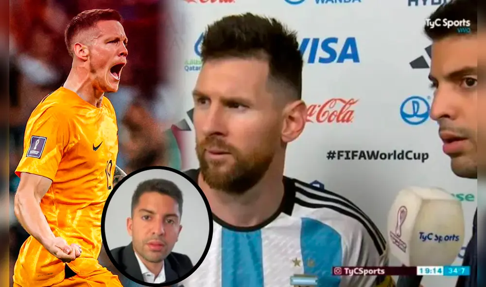 Lionel Messi y Wout Weghorst vivieron un tenso momento tras el partido Argentina vs. Países Bajos por el Mundial Qatar 2022. Foto: composición GLR/Goal/TyC Sports