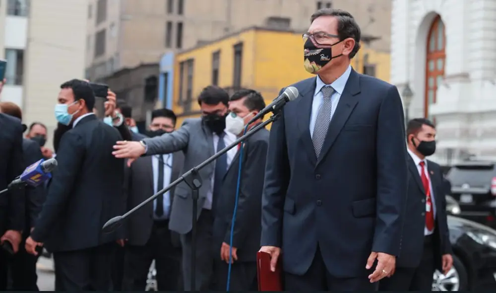 El jefe de Estado acudió al Parlamento para dar un discurso de defensa ante el pedido de vacancia. Foto: Presidencia El jefe de Estado acudió al Parlamento para dar un discurso de defensa ante el pedido de vacancia. Foto: Presidencia