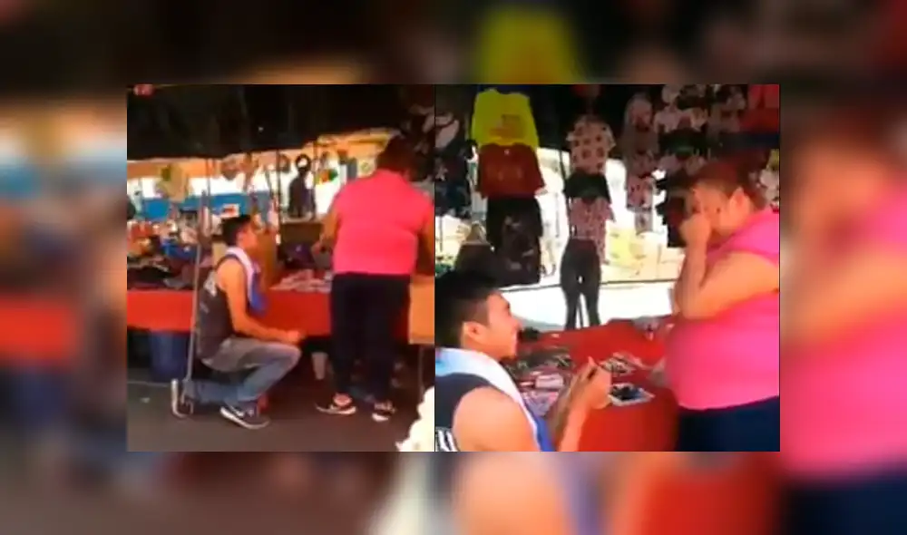 Joven tiene romántico gesto con su amada y le pide matrimonio en el lugar menos pensado Joven tiene romántico gesto con su amada y le pide matrimonio en el lugar menos pensado