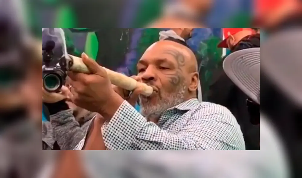 Mike Tyson se fuma un gigantesco porro de marihuana [VIDEO]