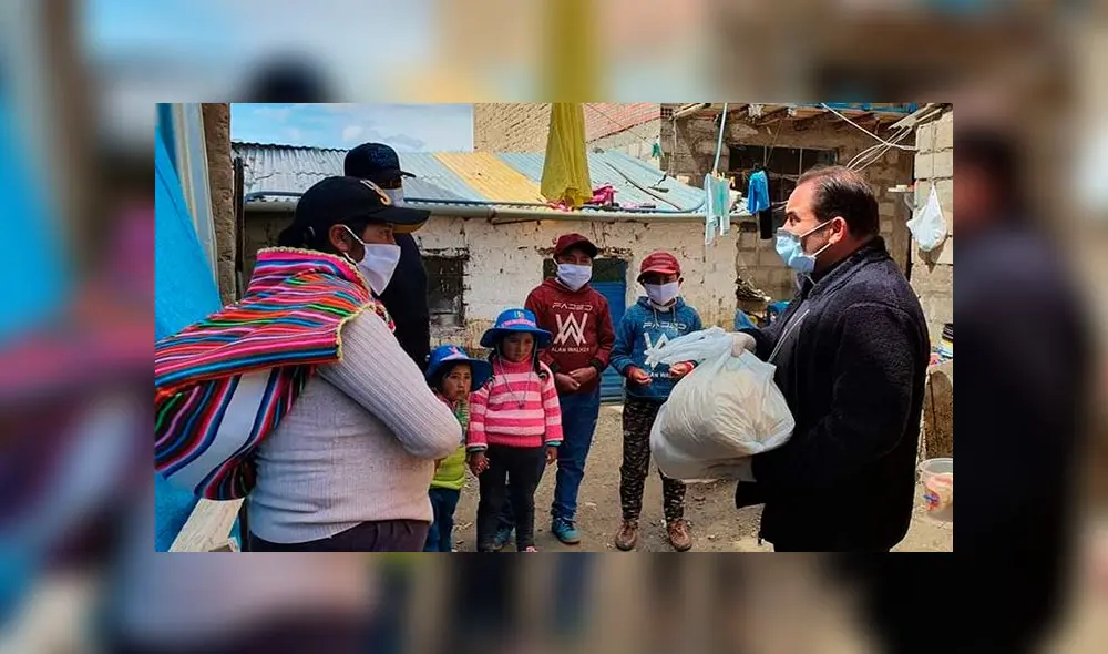 La ayuda humanitaria fue entregada a grupos familiares, así como a una madre soltera con cinco hijos, cuyo único apoyo es su abuelo.