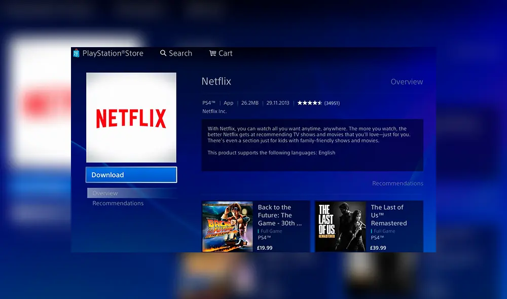 Netflix es una de los tantos servicios de streaming de películas y series que puedes descargar gratis en tu PS4. Netflix es una de los tantos servicios de streaming de películas y series que puedes descargar gratis en tu PS4.