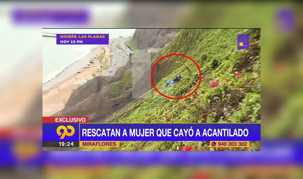 El primer sereno que intervino en el rescate contó apoyó a la mujer porque le recordaba a su mamá. (Foto: Captura de video / Latina Noticias)