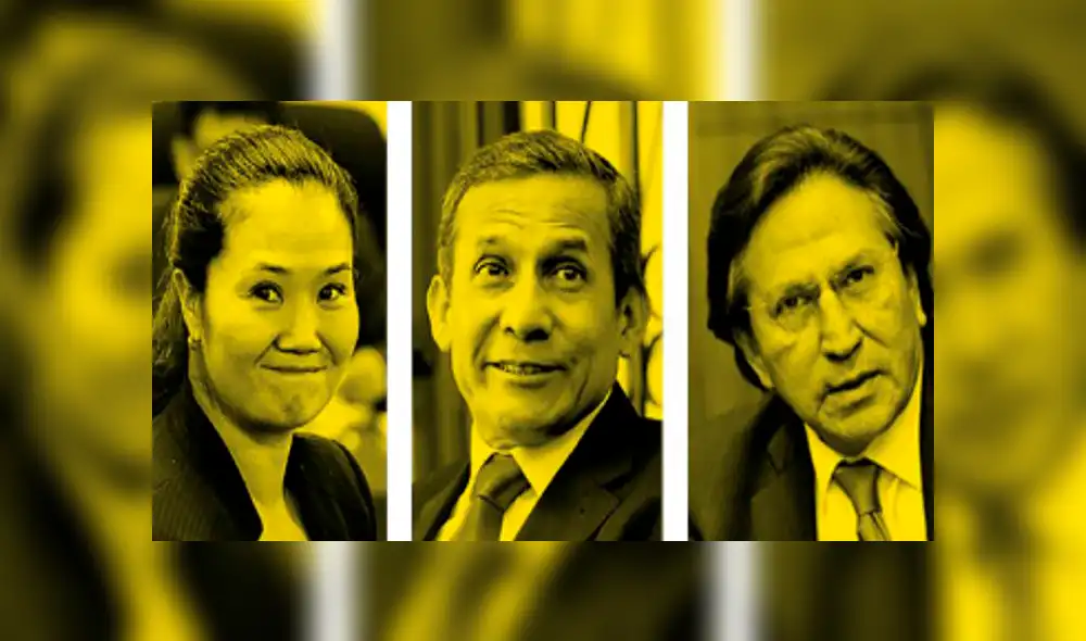 Acusados de aportes ilegales se acogerían 
a nueva ley que reduciría sus penas.
En imagen: Keiko Fujimori, Ollanta Humala y Alejandro Toledo.