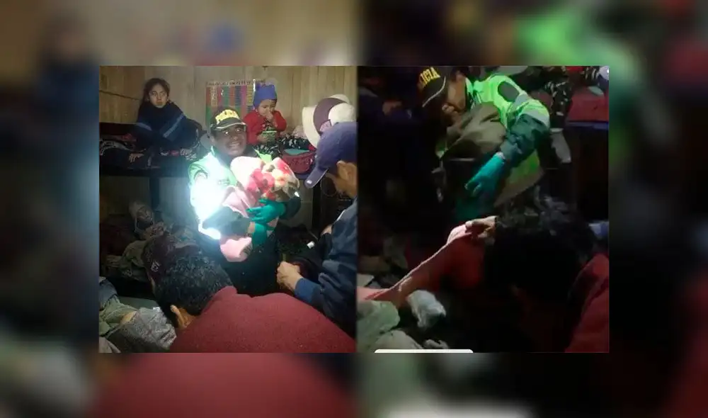 La asistieron para dar a luz y luego la trasladaron al policlínico para que reciba atención médica.