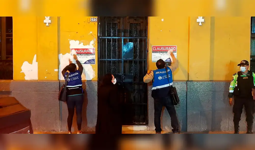 El mobiliario del establecimiento impedía guardar la distancia mínima requerida. Foto: Municipalidad de Lima El mobiliario del establecimiento impedía guardar la distancia mínima requerida. Foto: Municipalidad de Lima