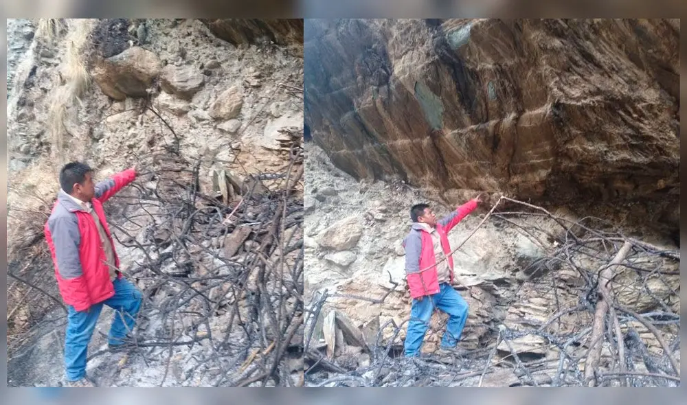 Las pinturas rupestres de Ollantaytambo se vieron afectadas por los constantes incendios forestales registradas en Cusco.